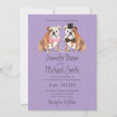 Lila Engelse Bulldog Trouwhonden Kaart (Voorkant)