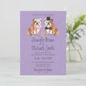 Lila Engelse Bulldog Trouwhonden Kaart (Staand voorkant)