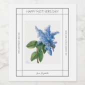 Lila  Etiket voor gelukkige moederdag (Enkel label)