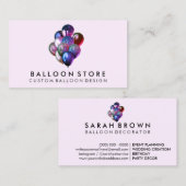 Lila evenementenplan Partij Decoratie Glitter-ball Visitekaartje (Voorkant / Achterkant)