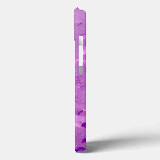 Lila Faux Glitter Texture Case-Mate iPhone Case (Achterkant / Links)