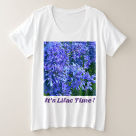 Lila festival romantisch blauw lila foto grote maat t-shirt