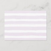 Lila Floral Baby shower Diaper Raffle Card Informatiekaartje (Achterkant)