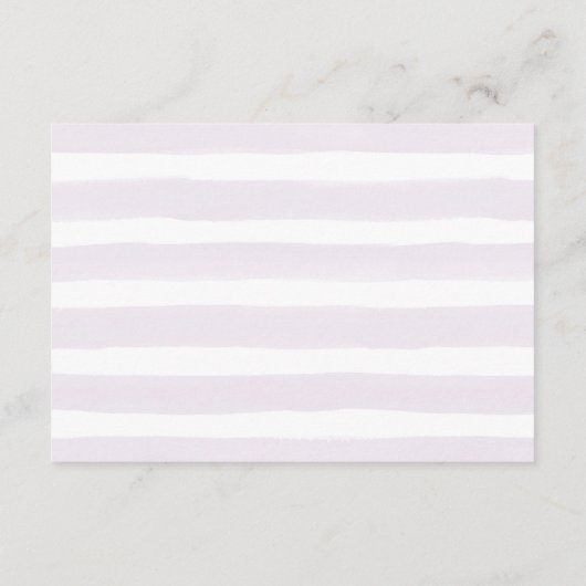 Lila Floral Baby shower Diaper Raffle Card Informatiekaartje (Achterkant)