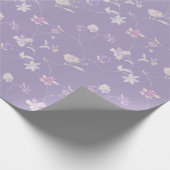 Lila Floral Cadeaupapier (Hoek)