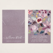 Lila Floral Earring Ketting Display Kaart (Voorkant /achterkant)