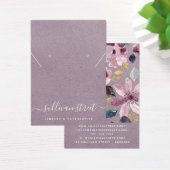 Lila Floral Earring Ketting Display Kaart (Bureau)