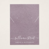 Lila Floral Earring Ketting Display Kaart (Voorkant)