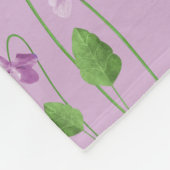 Lila Floral Fleece Blanket Deken (Hoek)