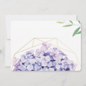 Lila Floral Geometric Fotocommunie Dank u Bedankkaart (Achterkant)