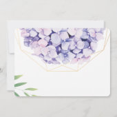 Lila Floral Geometric Fotocommunie Dank u Bedankkaart (Achterkant)