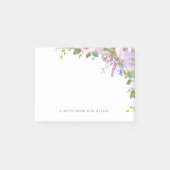 Lila Floral gepersonaliseerde lerarennaam Post-it® Notes (Voorkant)