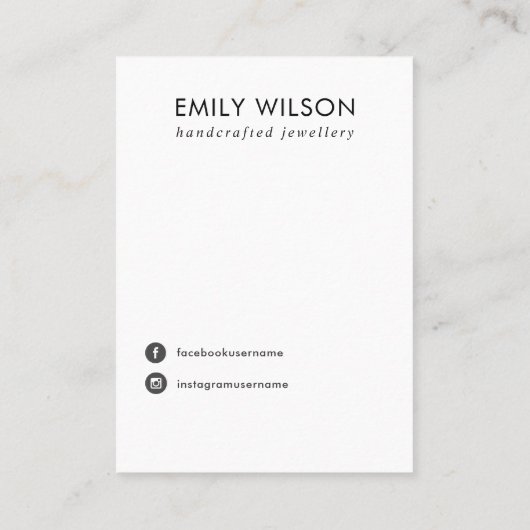 Lila  FLORAL KETTING EARRING DISPLAY Visitekaartje (Achterkant)