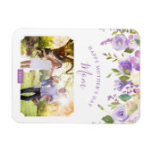 Lila Floral Moederdag Foto Magneet (Horizontaal)