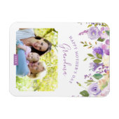 Lila Floral Moederdag Foto Magneet (Horizontaal)