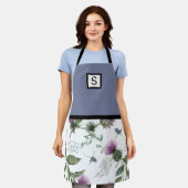 Lila Floral Monogram Schort (Gedragen)