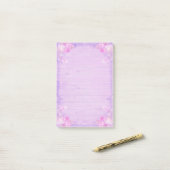 Lila Floral Post-it® Notes (Op bureau)