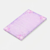 Lila Floral Post-it® Notes (Schuin)