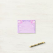 Lila Floral Post-it® Notes (Op bureau)