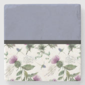 Lila Floral Stenen Onderzetter (Voorkant)