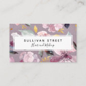 Lila Floral Visitekaartje (Voorkant)