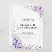 Lila Florale geometrische vierling van het leven Kaart (Voorkant)