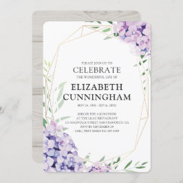 Lila Florale geometrische vierling van het leven Kaart