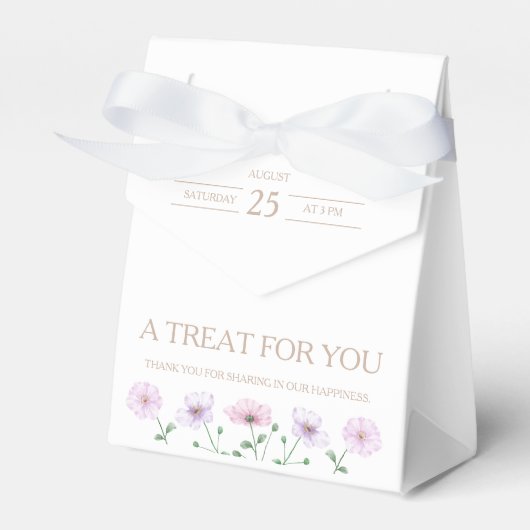  Lila Florence Baby shower Favor Box Bedankdoosjes (Voorkant Zijde)