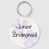 Lila Flowers Jr. Bridesmaid Sleutelhanger (Voorkant)