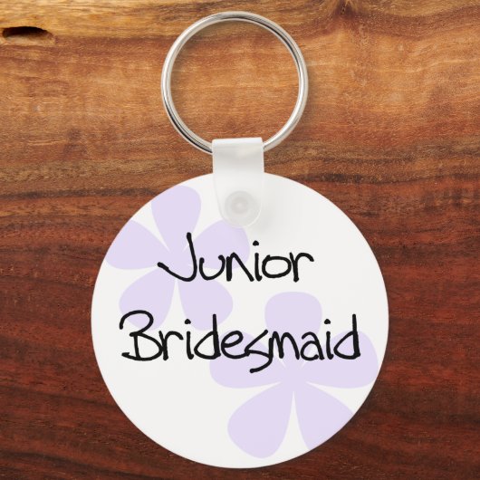 Lila Flowers Jr. Bridesmaid Sleutelhanger (Voorkant)