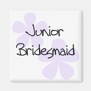 Lila Flowers Junior Bridesmaid Magneet