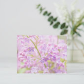 Lila Flowers Mist Briefkaart (Staand voorkant)
