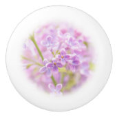 Lila Flowers Mist Keramische Knop (Voorkant)