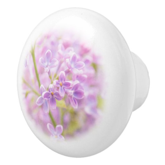 Lila Flowers Mist Keramische Knop (Rechts)