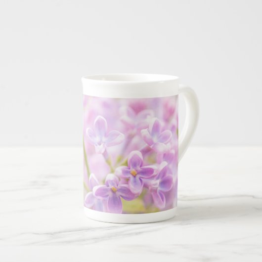 Lila Flowers Mist Porselein Kop (Voorkant rechts)