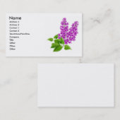 Lila Flowers Profile Card Visitekaartje (Voorkant / Achterkant)