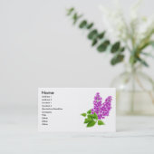 Lila Flowers Profile Card Visitekaartje (Staand voorkant)