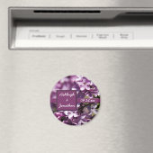 Lila Flowers Save the Date Magnet (Insitu (Vaatwasser))