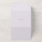 Lila fluisteren lente zomer bruiloft all in one uitnodiging (Buitenkant)