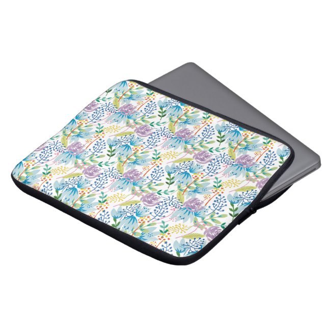 Lila forest laptop sleeve (Voorkant top)