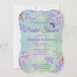 Lila Forget-me-not Flower Vrijgezellenfeest Kaart