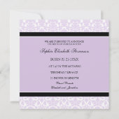 Lila foto Sjabloon Nieuwe baby geboorteaankondigin (Achterkant)