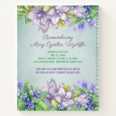 Lila foto van Spring Memorial Service Guest Book Notitieboek (Achterkant)