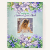 Lila foto van Spring Memorial Service Guest Book Notitieboek (Voorkant)