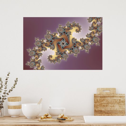 Lila - Fractal Poster (Keuken)