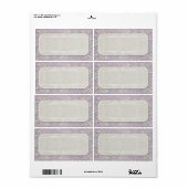 Lila Frans Regency Lace Etched Wedding Etiket (Full Sheet)
