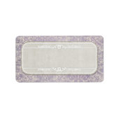 Lila Frans Regency Lace Etched Wedding Etiket (Voorkant)