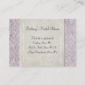 Lila Frans Regency Lace Etched Wedding Informatiekaartje (Achterkant)