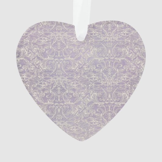 Lila  Frans Regency Lace Etched Wedding Ornament (achterkant)