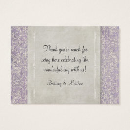 Lila  Frans Regency Lace Etched Wedding Visitekaartje